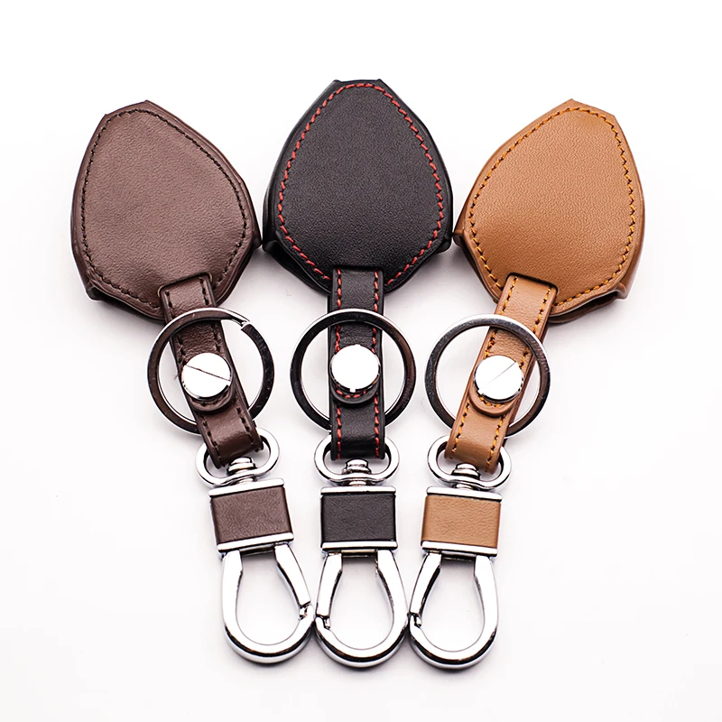 Top Layer Leather Genuine Leather Remote Control Key Case For Toyota Corolla Rav4 Yaris Avensi Prado Echo Car Accessories Shell