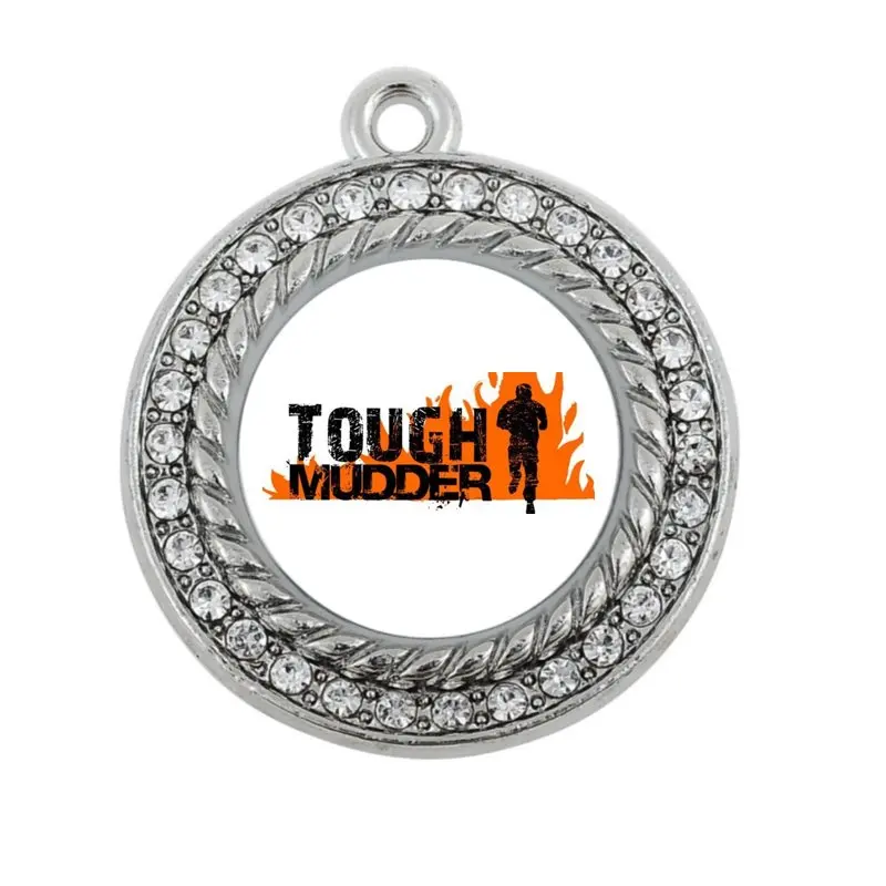 The strongest style NEW fashion TOUGH MUDDER   charm antique silver plated jewelry