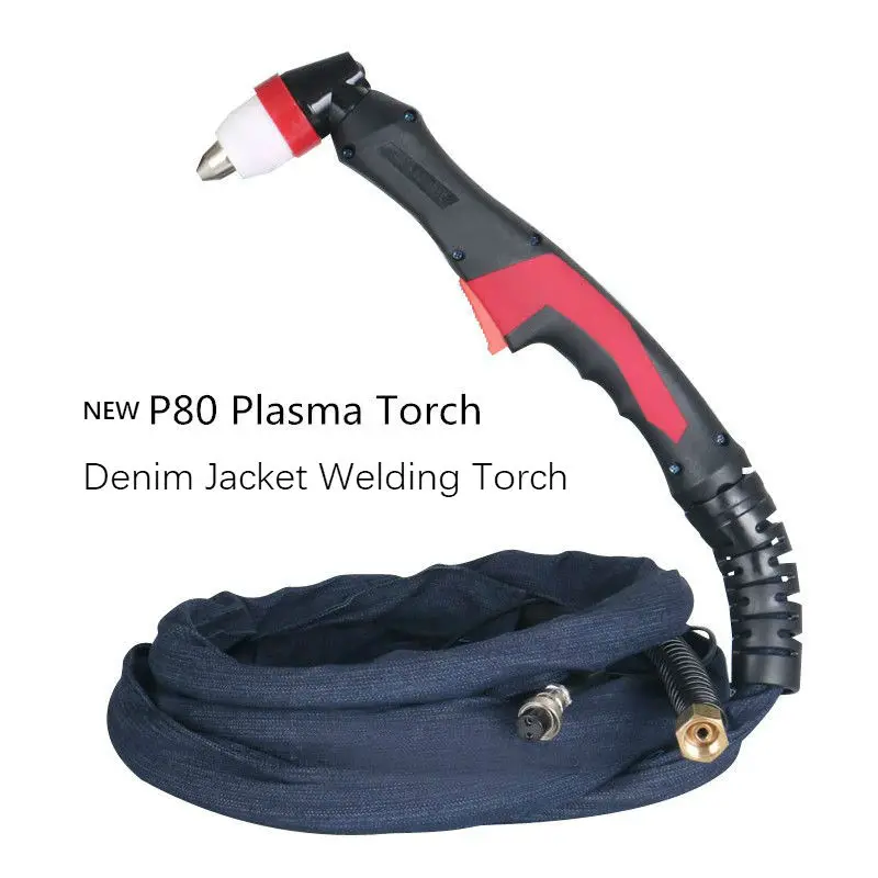 

NEW P80 Plasma Torch 16Feet 5M Plasma Cutter/cutting Machine Accessories Torch Complete Head/Air Cooled Plasma Cutting100A 120A