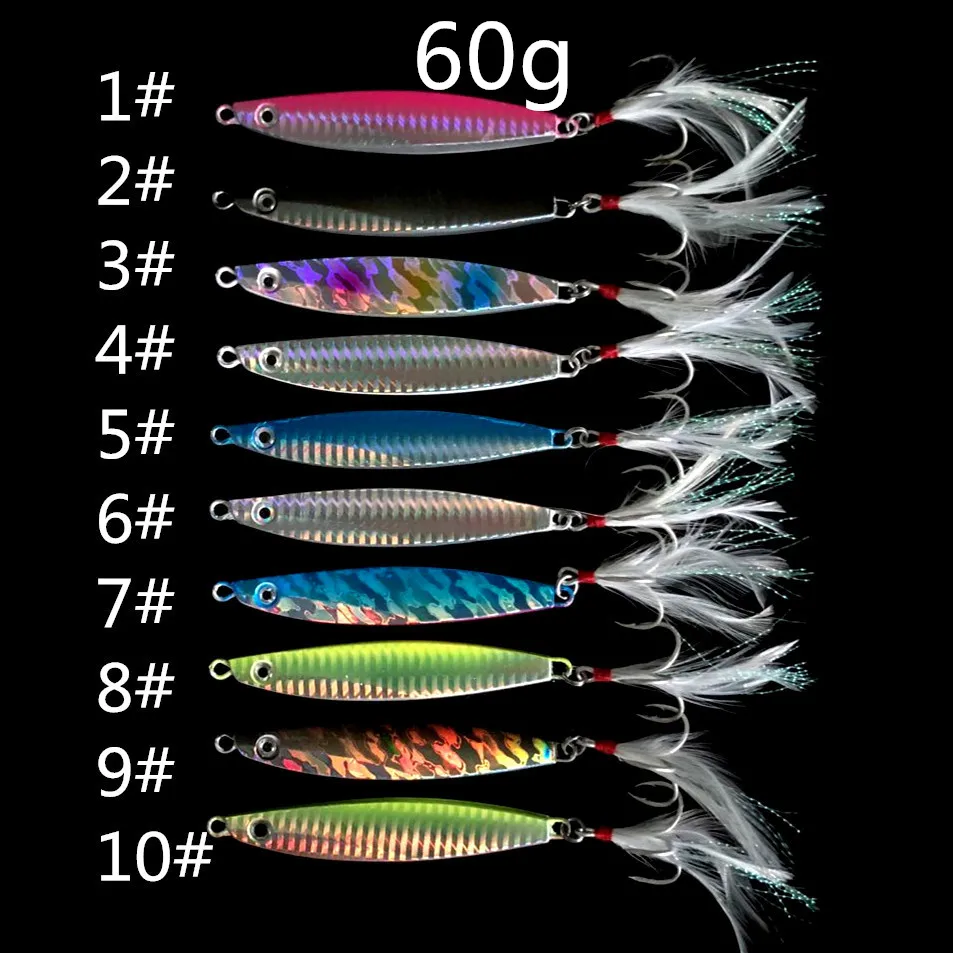 1 Piece Sale Jigbait Lure 40g 60g Shore Cast Fishing Lures Artificial Hard Bait 8cm 9cm Jigs Minnow VIB Tackle