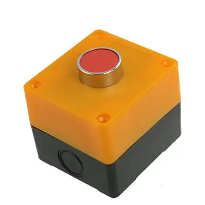 

AC 400V 10A Red Flat Cap NC Contact Momentary Push Button Switch