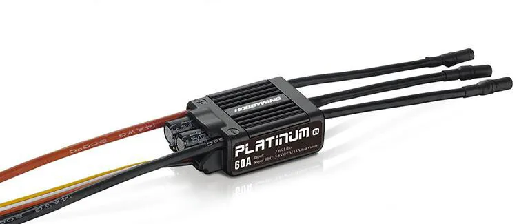 1pc Original HobbyWing Platinum PRO V4 60A ESC (3S-6S) for 450-480 Class Heli (Propeller: 325-360mm)