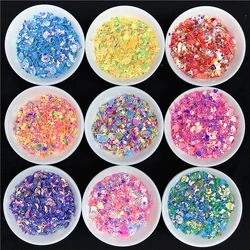 10 g/pacco Della Miscela scintillante di Paillettes Star Cuore a Forma di conchiglia PVC allentato Paillettes Paillettes Unghie Artistiche TERRENO di Cristallo DEL MESTIERE, confetti di nozze