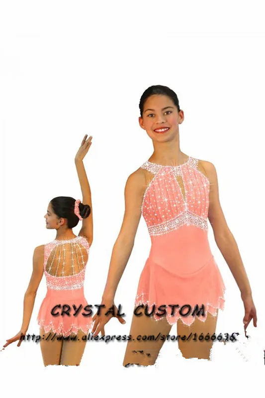 Crystal Custom Figure Skating Dress Girls New Brand Ice Skating Clothes For Competition DR4704