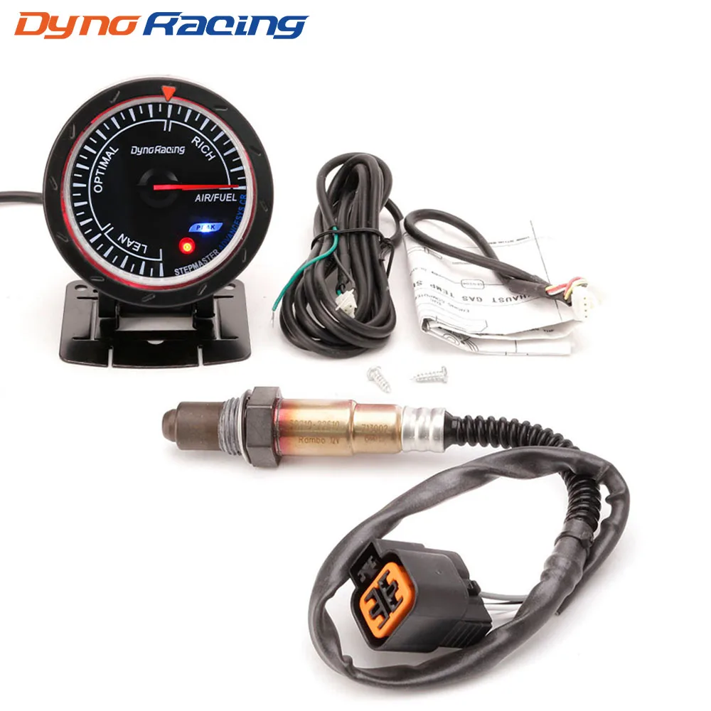 Dynoracing 60MM 12V Car Air Fuel Ratio Gauge & Narrowband Oxygen Sensor O2 Rear for 01-06 Hyundai 2.0L Car Meter