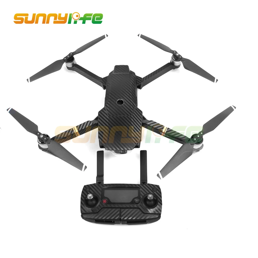 Waterproof Carbon Graphic Decals Skin Full Wrap Drone Body+Remote Control+Extra Batteries Arm Stickers for DJI MAVIC PRO Drone