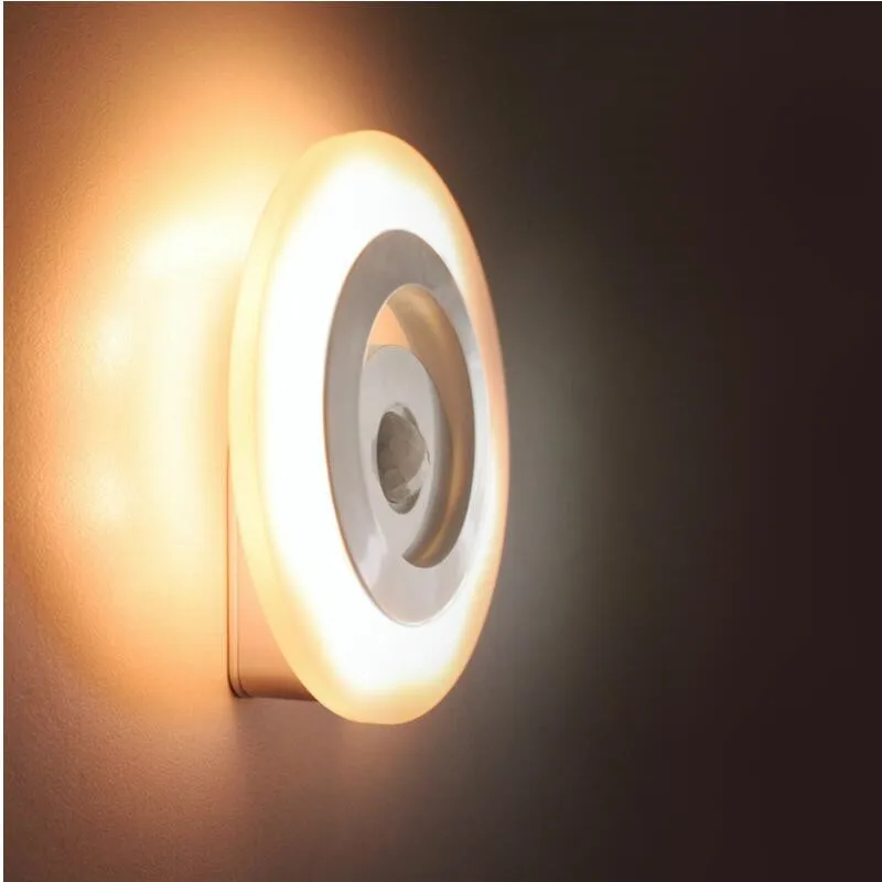 

Human Body Sensor Nordic Night Lamp Modern Led Stair Wall Lamp Bedroom Mirror Home Bathroom Light Fixtures Abajur TLL-406