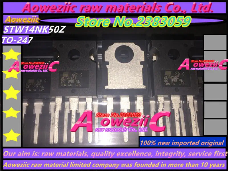 Aoweziic  2016+ 100% new imported original  STW14NK50  STW14NK50Z   TO-247 FET 550V 14A