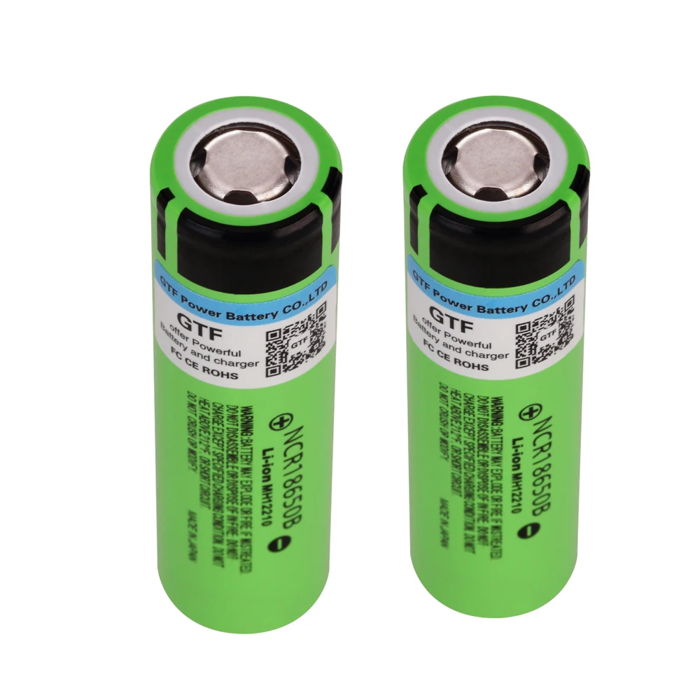 GTF 100% New 3.7V 3400mah 18650 Battery NCR18650B 18650 Lithium Rechargeable Battery For Flashlight batteries Drop Shipping