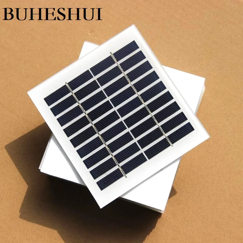 BUHESHUI 2Watt 9V Solar Cell Glass Laminated Polycrystalline Solar Panel Solar Module DIY Solar Charger 135*125MM Free Shipping