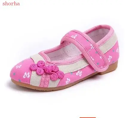 

Children canvas embroidered shoes Autumn and Spring Canvas Children Shoes Girl Breathable Sneaker Shoes Girls