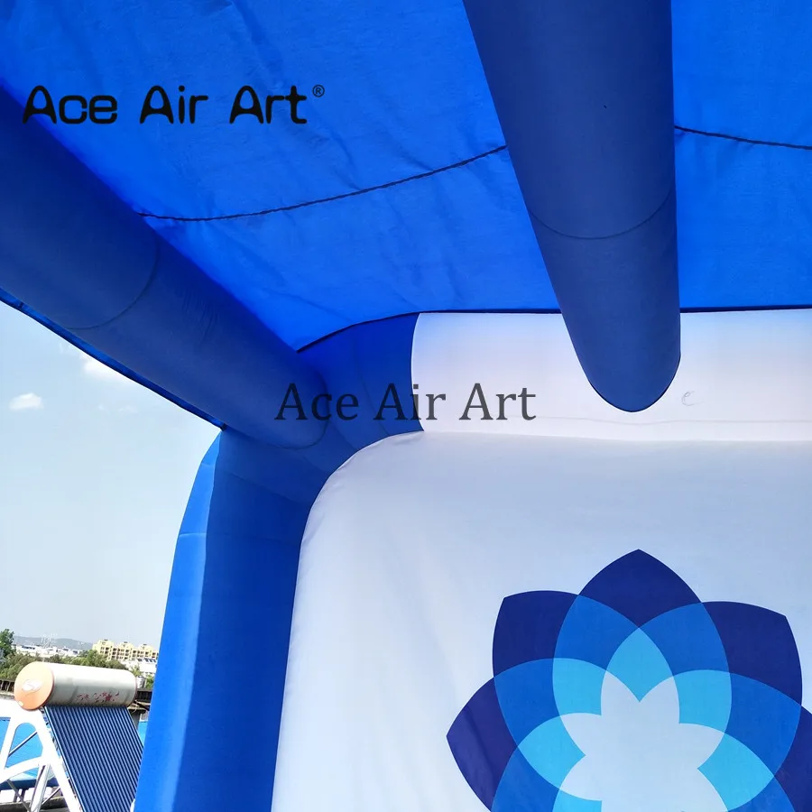 Tenda quadrata gonfiabile blu personalizzata della migliore qualità Tenda per eventi blu royal per spettacoli espositivi o eventi di feste