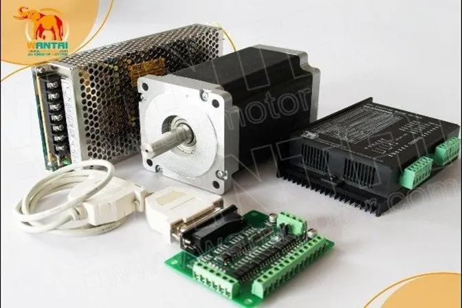 Great CNC! Wantai Nema34 Stepper Motor 85BYGH450D-007 890oz-in+Driver DQ860MA 7.8A 80V 256Micro CNC Plasma Engraver Milling