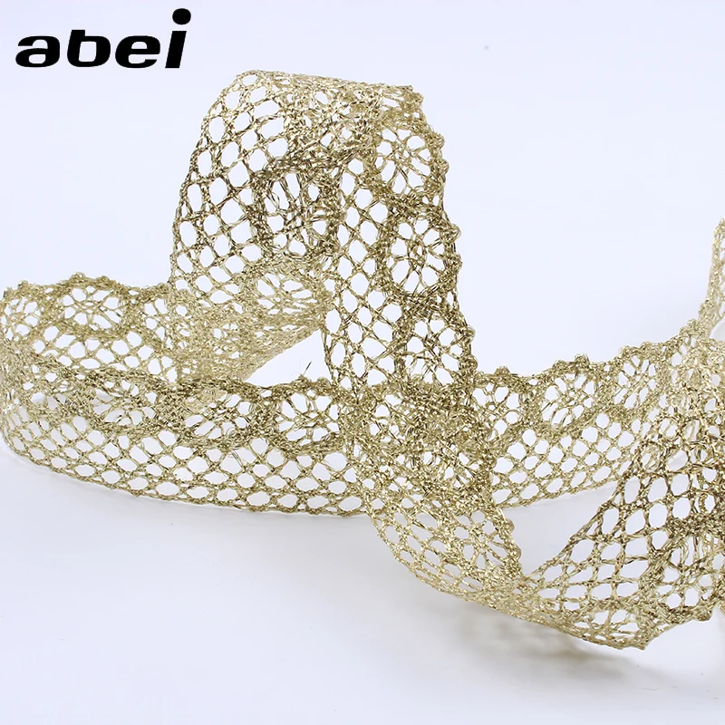 5Yards Gold Silver Lace Trims Diy Cosplay Stage Performance Clothes Dress Fabric Handmade Lace Ribbon Garment Accessories