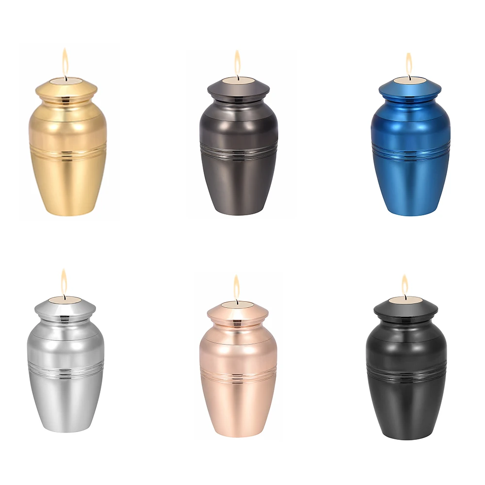 JJ002 You can light candles - Stainless Steel Mini Jar Funeral Urn Ash Keepsake Casket Pet Human Memorial Locket