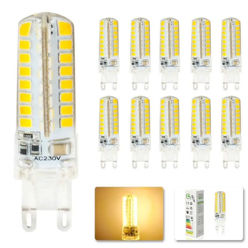 

10x pcs mini G9 led bulb led G9 220v 3W 5W 32pcs 64pcs smd 2835 silicone body light warm white Replace Halogen Lamp