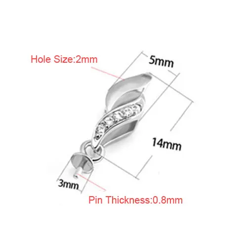 5 Styles 925 Sterling Silver Pendant Clasps Clips Jewelry Findings Accessories For DIY Pearl Necklace Making 5pcs/lot SPA101