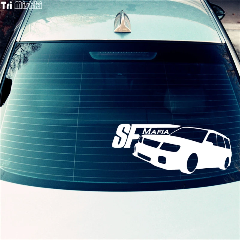 Tri Mishki HZX038# 10*24cm car sticker sf mafia for subaru forester auto car stickers