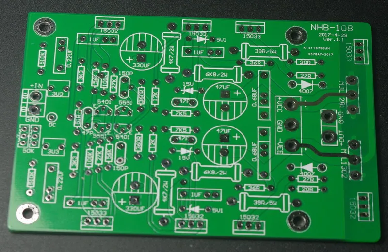 Tablero amplificador de tubo de potencia, tablero de amplificador de dartzeel NHB-108 de 2,0 canales, 2N5551/5401, MJ15032 / 15033 MJL1302 / 3281