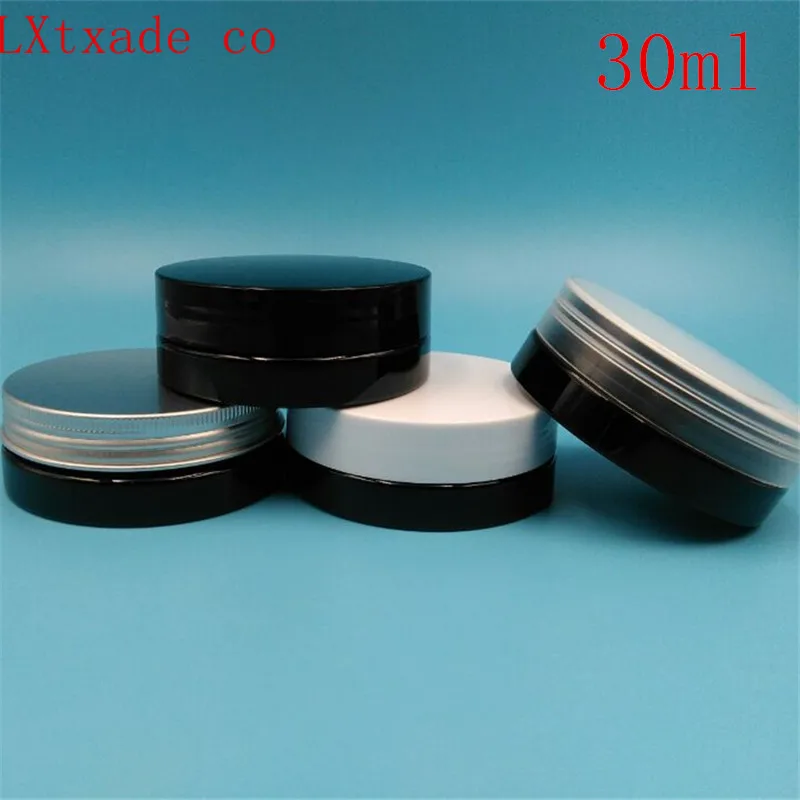 30g/ml Black Plastic Flat Bottles Jar Avoid light tank Bath Salt Pomade Candy Cream Empty Packaging Bottles