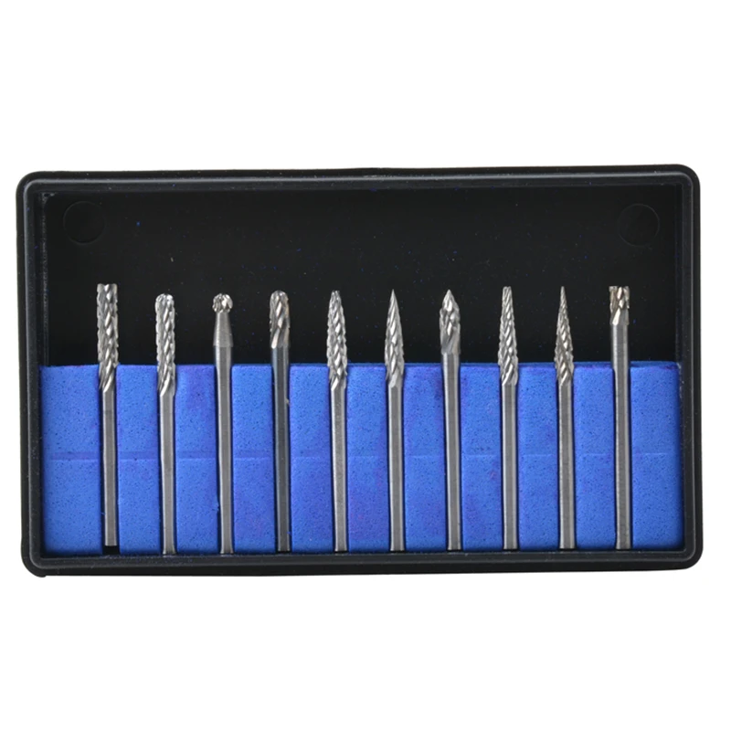 Borntun Wolfraam Slijpen Bits Polijsten Buffing Heads Accessoire Harde Legering Roterende Bestanden Frezen Snijden Polijstmachine Tool