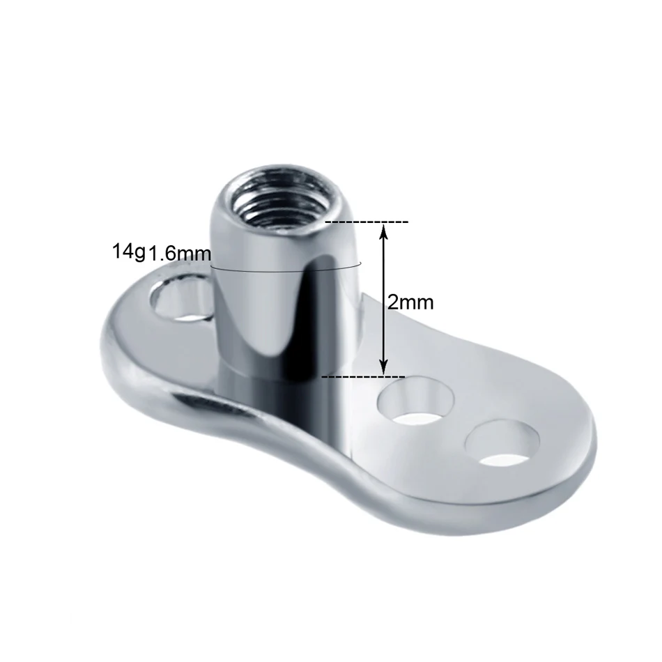 1PC G23 Titanium Dermal Anchor Skin Diver Base Surface Barbell Piercings Micro Dermal Anchor Tops Mamilo Pircings Body Jewelry