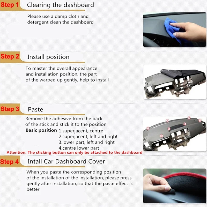 Car Inner Dashmat Dash Mat Dashboard Cover 2 Layers Pad Sun Shade Dash Board Cover Carpet for Honda Accord 2018 2019 HondaAccord