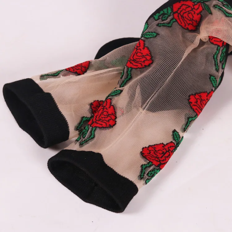 Sexy fishnet Women Lace Ruffle Soft Comfy Sheer Silk Elastic Mesh Knit Frill Trim Transparent Ankle funny socks 1pair=2pcs 3211