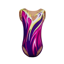 Rose Red Art Swimsuit Artistic Gymnastics Competition Gymnastics Leotard Kids Performances Leotards Custom Style and Size