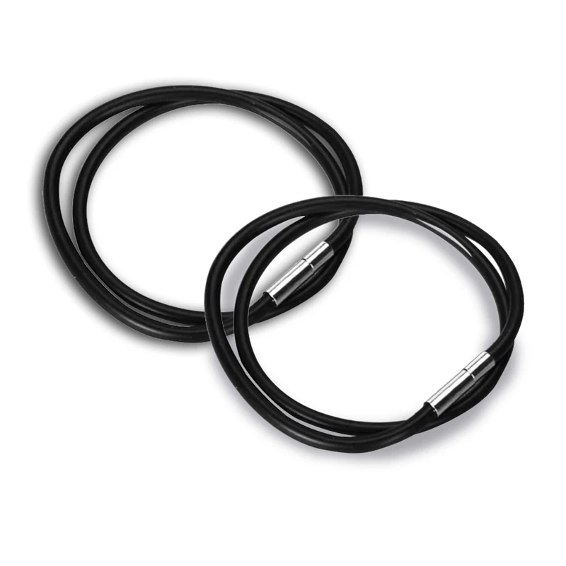 16 Inch 3mm Rubber Cord Stainless Steel Closure Jewelry for necklace