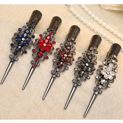 Women Vintage Duckbill Rhinestone Alligator Hair Clip Crocodile Hair Clips GripHairpin Crystal Wedding Party Hair Accessory