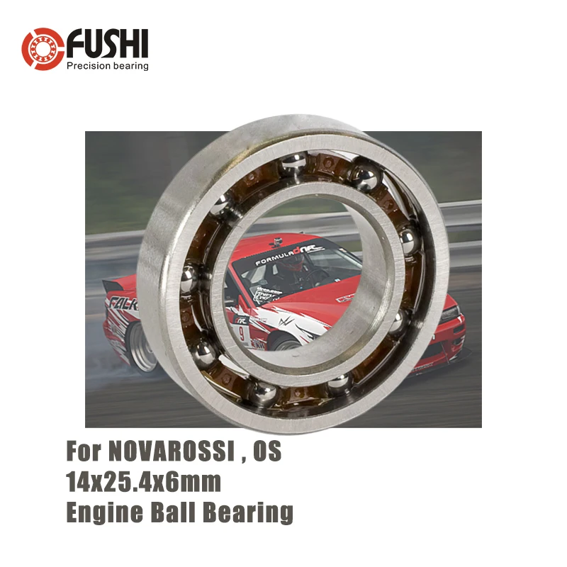 14*25.4*6 Mm T46 Mesin Belakang Bantalan Bola 1PC ABEC-3 C3 Bantalan untuk NOVAROSSI OS 16000 9 Ball RC Mobil