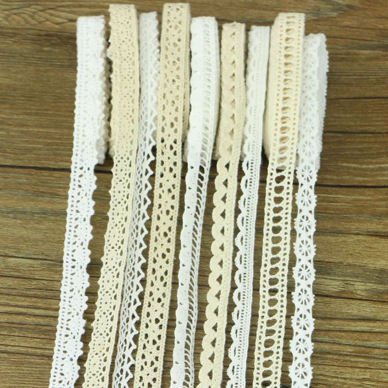 Mixed random 30 yards / a lot of cotton lace garment sewing fabric decorative cotton crochet lace