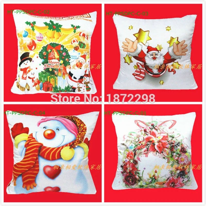 

190 Types Pattern 40/45/50/55/60cm Christmas Style Peach Skin Fabric Digital Print Cushion Cover HT-PPSDPC-C