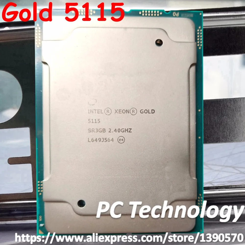 New Original Intel Xeon Gold 5115 SR3GB Gold5115 Processor 13.75M Cache 2.40GHz 10-cores 85W LGA3647 Scalable CPU free shipping