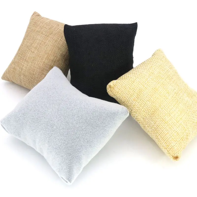 3 Pcs/lot 5 Colors Fabric Watch Bangle Bracelet Pillow Display Holder Gift Jewelry Cushion For Cases Diy Accessories Wholesale