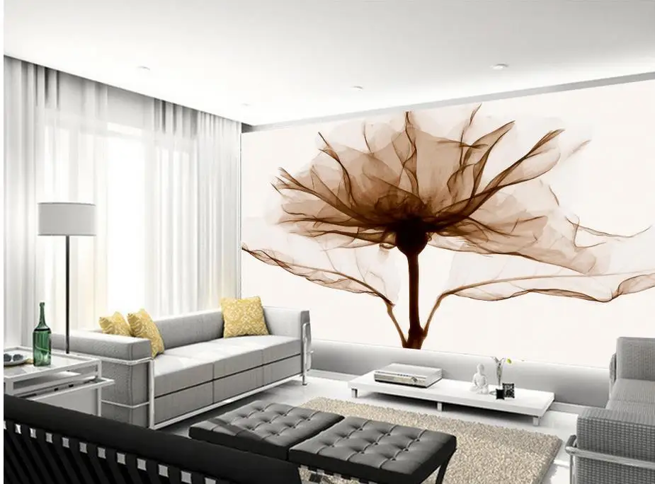 

customized wallpaper for walls Smoke transparent flower photo wallpaper for walls Home Decoration