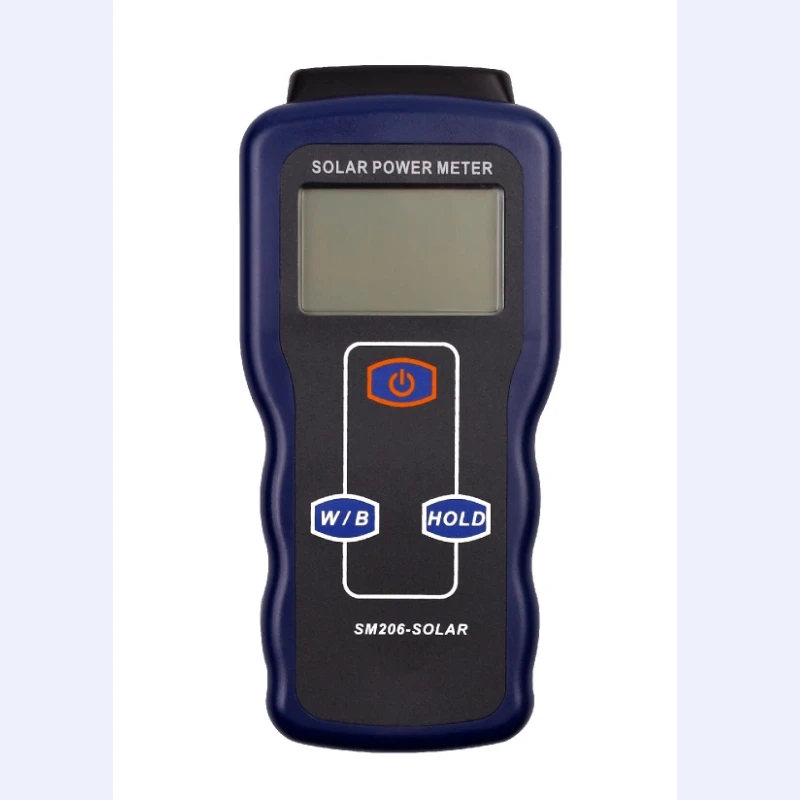 High Precision Solar Power Meter Light Meter Data Hold And Peak Hold For Solar Radiation Tester SM206 Glass Light Intensity