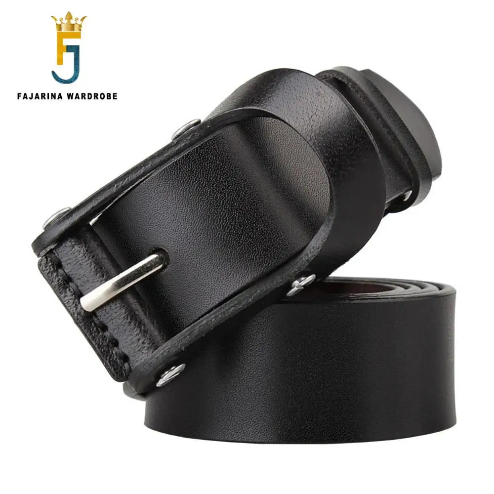 FAJARINA Designer Belts Mens Genuine Leather Plastic Buckle Belt Man Casual Style Waistband for Men's Jeans Mens Belt Men NW0015