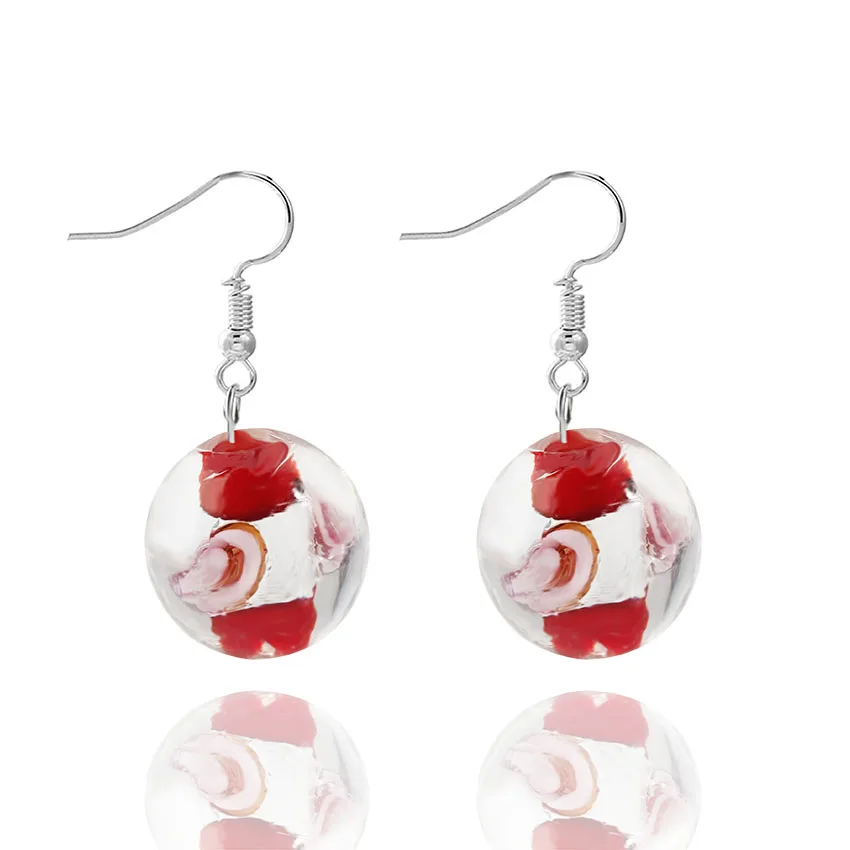 QIANBEI Mix Color Hand-made Murano Glass Women\'s Romatic Summer Elegant Classic Dangle Rose Flower Earrings