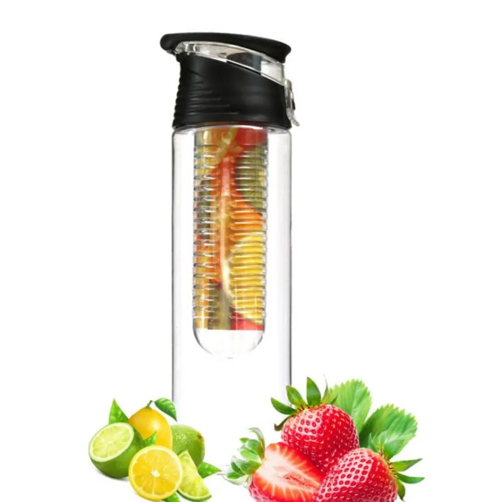 700ML Sport Citroensap Fles Draagbare Fruit Infusing Infuser Waterfles Camping Reisflessen