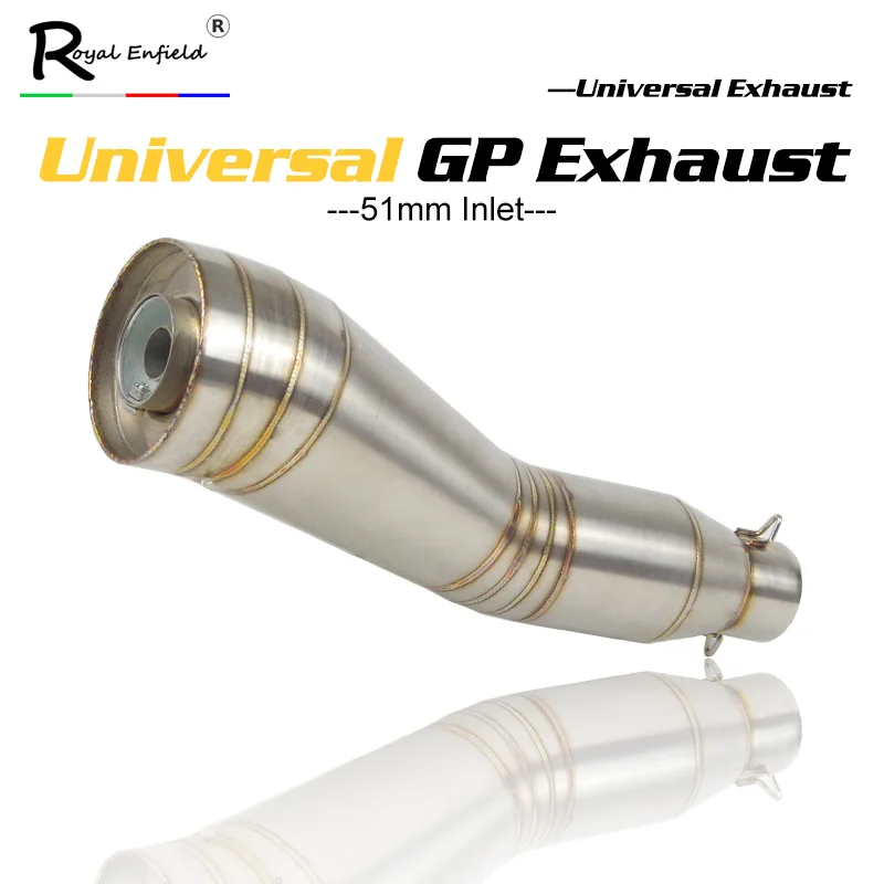 51mm Inlet Universal Motorcycle Exhaust Muffler Escape for Honda Kawasaki Yamaha KTM DUCATI ATV R1 R3 R6 ninja 400 250 fz6 z1