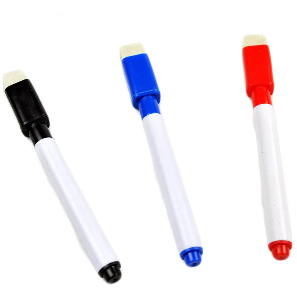 10 Pcs/lot Mini Dry Erase Marker Whiteboard Marker Pen with Mini Brush