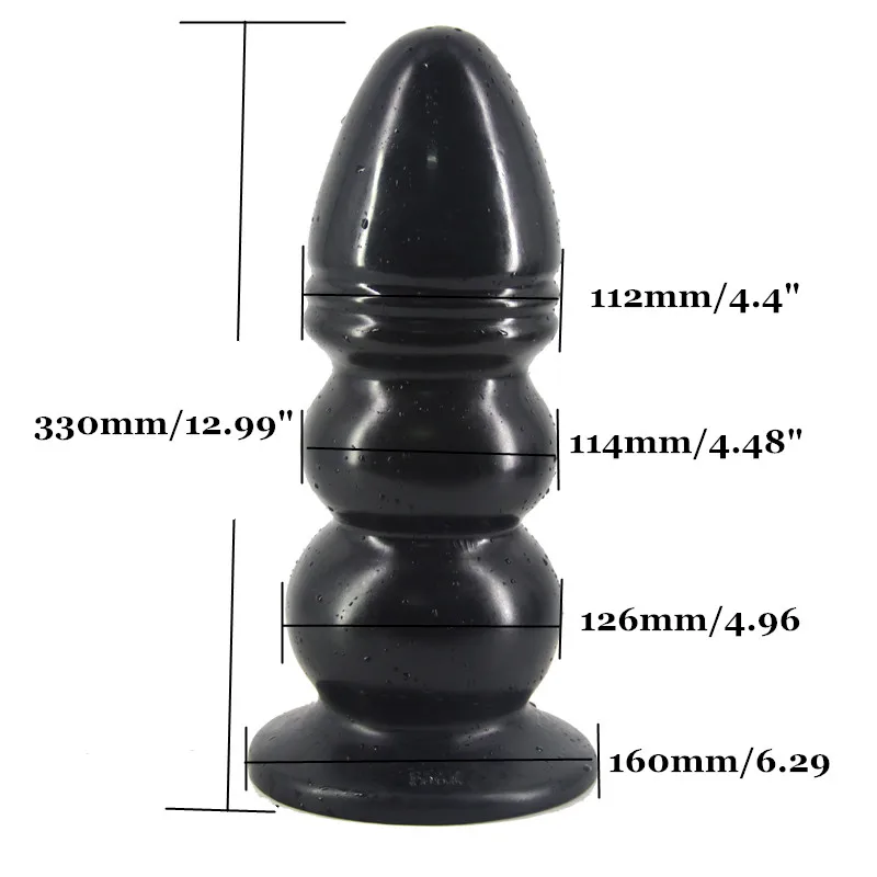 FAAK 4.96 inch thick Super big Anal Plug Black Anus Massage  Erotic Sex toys Butt Stopper Tower Shape giant anal dildo butt plug