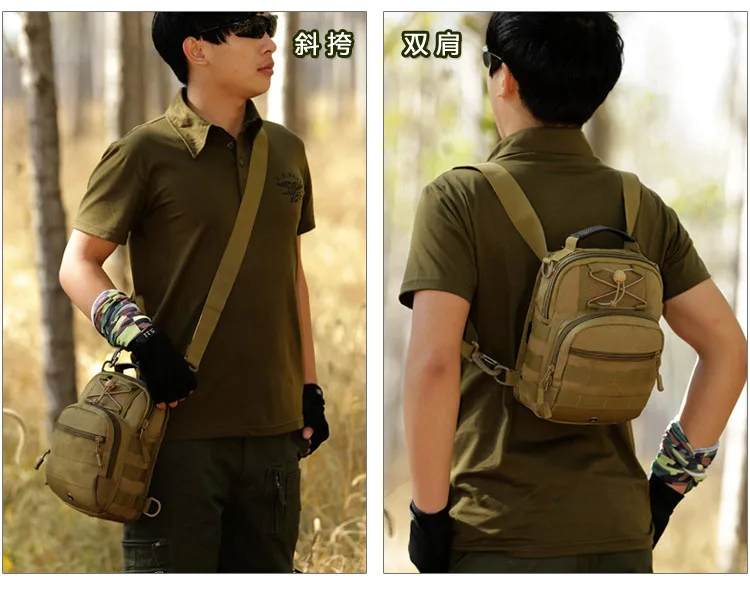 Outdoor  Camo Waterproof man chest Sport Handbag Shoulder bag Men Camping multifunction Crossbody Backpack Walking Bag