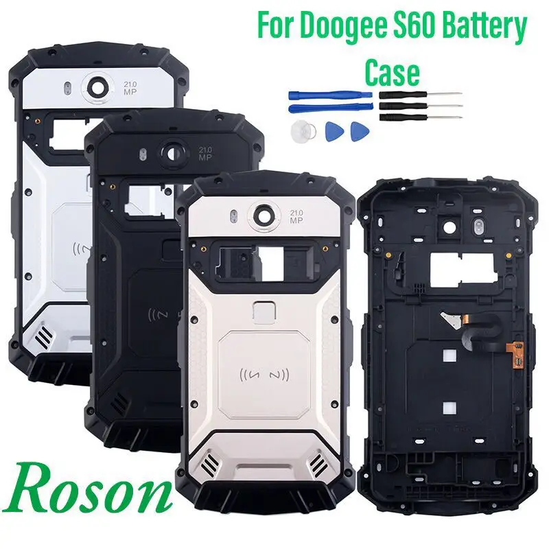 Roson for Doogee S60 Battery Case 5.2 Inch Protective Battery Back Cover Fit Replacement For Doogee S60 Lite With Tools