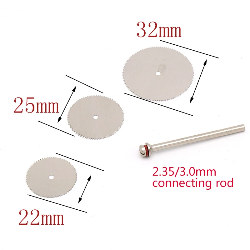 20pcs 22/25/32mm Circular Saw Blade Rotary Tool Metal Cutter Power Tools Set Wood Cutting Discs Drill Mandrel Cut For Dremel