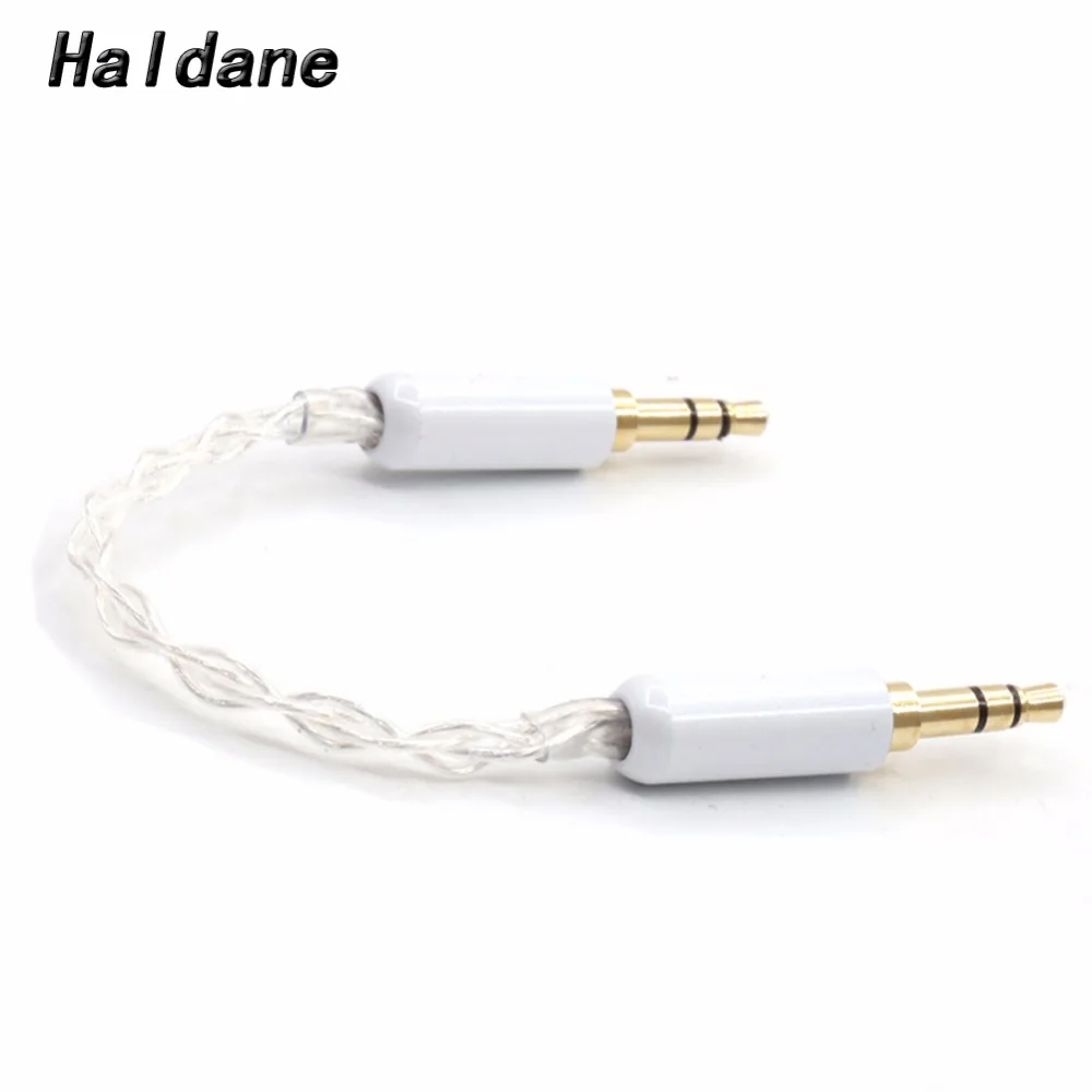 

Haldane 10cm 3.5mm to 3.5mm 7N OCC Silver Plated 3.5 mm Stereo Audio Hifi Audio cable car AUX wire jump cable