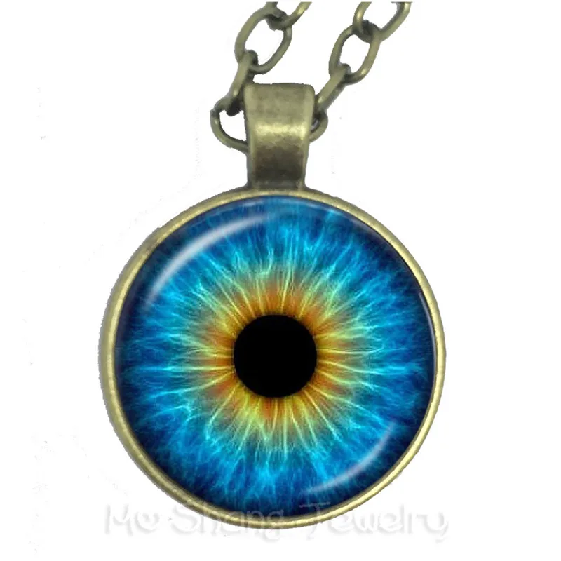2018 New The Nice Pupil Pattern Necklace 25mm Glass Cabochon Pendant Necklace Gift For Best Friends