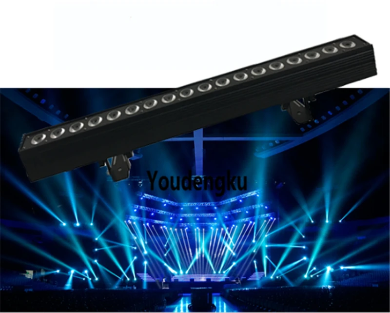 2pcs hot sale dot control wall washer led bar 18x18w dmx rgbwa uv 6 in 1 led wall washer indoor wedding bar light